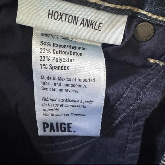 PAIGE Hoxton Ankle Skinny Jeans 28 - Picture 4 of 5